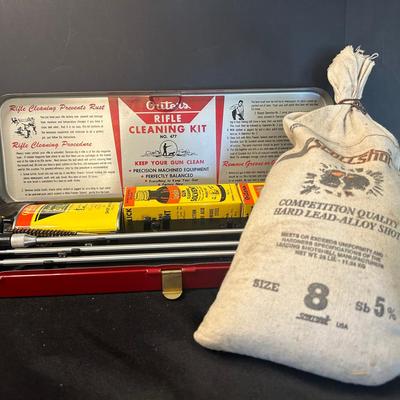 Brand New Outer Rifle Cleaning Kit With Scollshot Hard Lead-Alloy Size 8 Shot