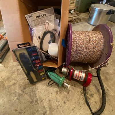 Spool Of Wire, Torqmaster Volt Starter & Box Of Electrical Parts For Model Airplanes