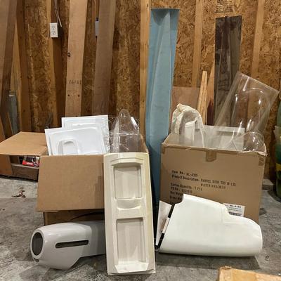 Plastic Molds And Windshields With Large Scale Wooden Airplane Pieces