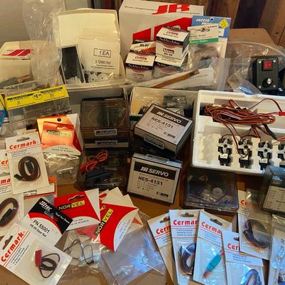 JR Propos And JR Servos With Wiring, Transmitters, Hitec Servos, And More
