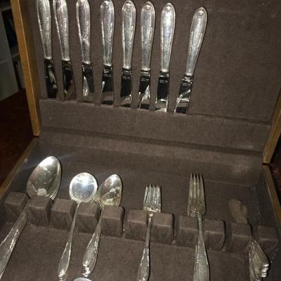 Sale Photo Thumbnail #40: Sterling silver service for 8
