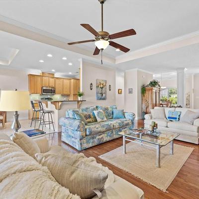 Sale Photo Thumbnail #182: Matching white loveseats, rug, coffee table, blue couch