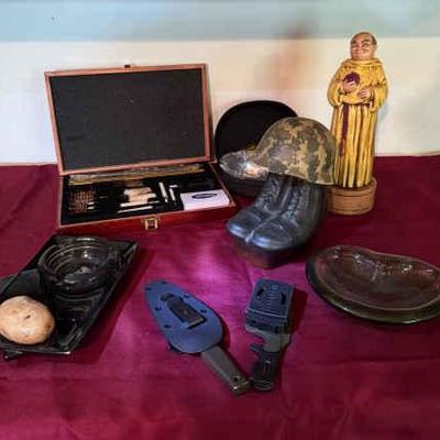 Decanters knives, & ashtrays