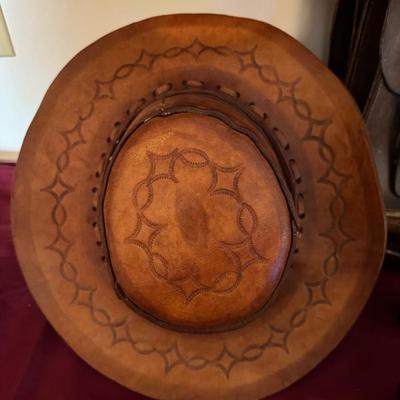 Mans leather hat