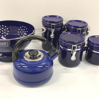 Assortment Of Cobalt Kitchenalia