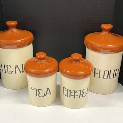Holidays Art Deco Ceramic Canister Set 