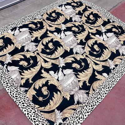 Versace Style Corinthian Print Wall Tapestry 