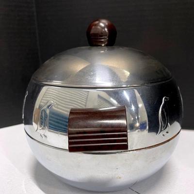Vintage MCM Chrome Penguin Ice Bucket