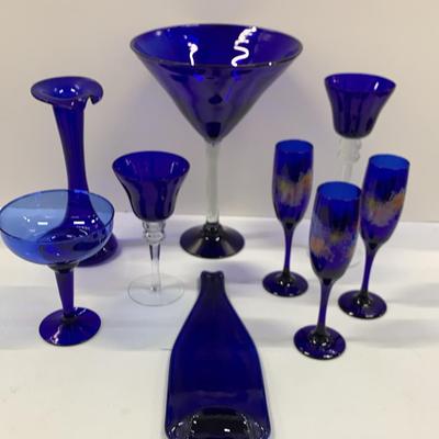 Assortment Of Cobalt Glassware