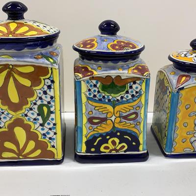 Hand Painted Mexican Canisters