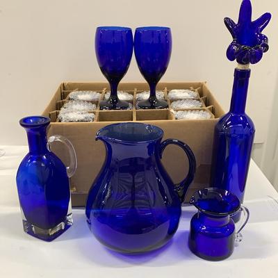 Cobalt Blue Glassware Assortment