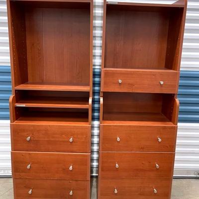 Two CALIFORNIA CLOSETS Shelf And Drawer Units