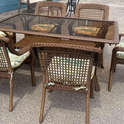 All Weather Wicker Table & Chairs