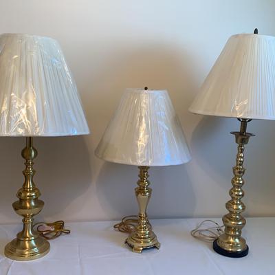 3 Brass Lamps 