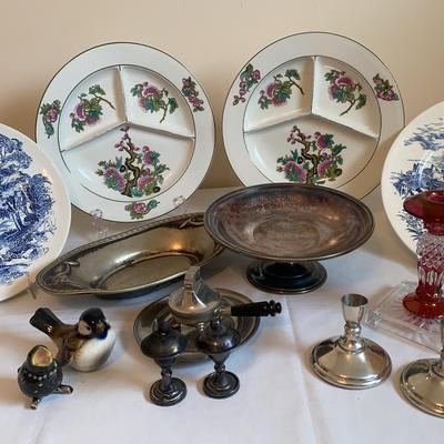 Vtg & Antique Decoratives incl Sterling & Goebel