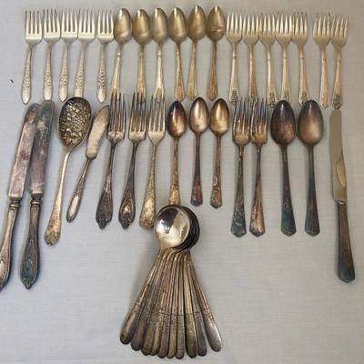 Antique Silverware, Various Patterns