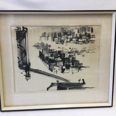 Joe Brotherton Ink Wash San Francisco Art Work