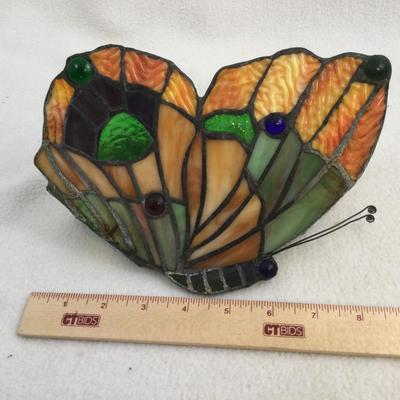 Stained Glass Butterfly Wall Ornament