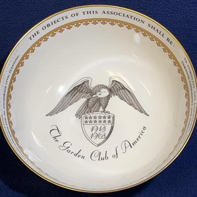 Wedgwood 50th Anniversary Garden Club Of American Porcelain Bowl