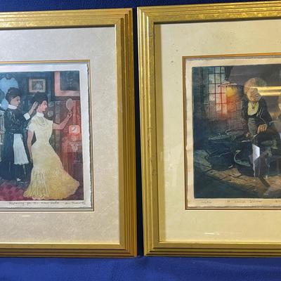 Ari Than, Signed Framed Art Prints, 2 Pcs