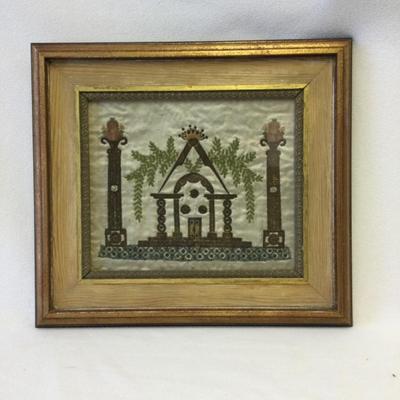 Masonic Embroidered Art Framed
