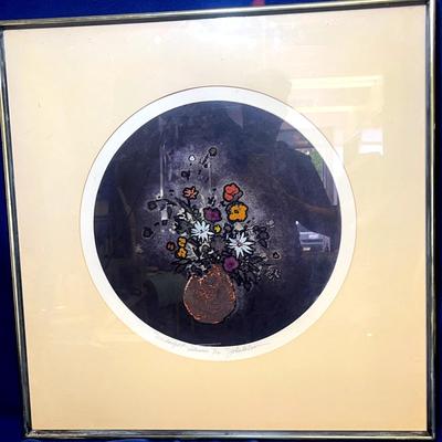 John Salem, Midnight Flowers, Framed Art Print