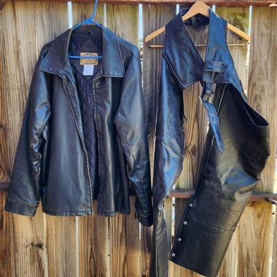 Leather Jacket And Chaps