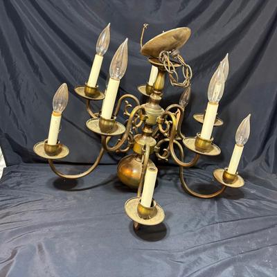 Brass chandelier