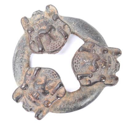 Sale Photo Thumbnail #383: Lot 383 chinese bronze horse cheek bit