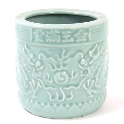 Sale Photo Thumbnail #356: Lot 356 chinese celadon crackle glazed pot