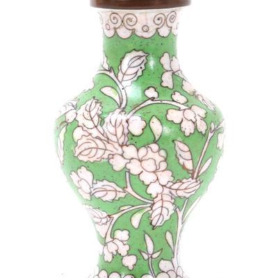 Sale Photo Thumbnail #323: Lot 323 adorable miniature chinese cloisonne vase