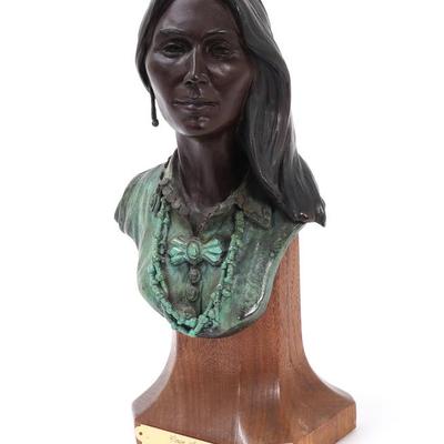 Sale Photo Thumbnail #423: Lot 423 bronze bust by susan kliewer