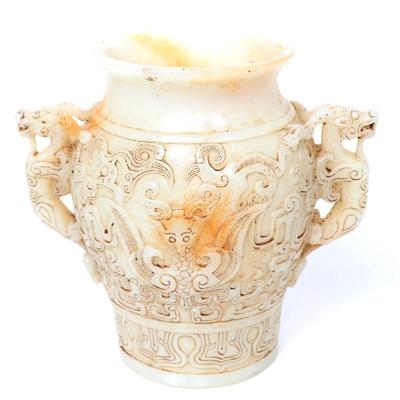 Sale Photo Thumbnail #333: Lot 333 chinese white hardstone vessel