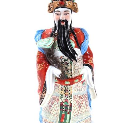 Sale Photo Thumbnail #347: Lot 347 chinese porcelain statue of general kwan