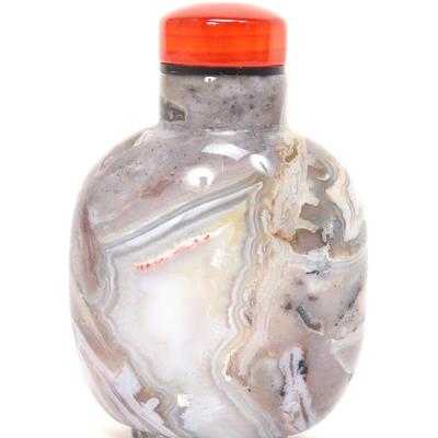Sale Photo Thumbnail #294: Lot 294 chinese stone geode carved snuff bottle