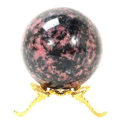 Sale Photo Thumbnail #191: Lot 191 gorgeous rhodonite quartz polished sphere