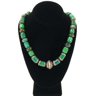 Sale Photo Thumbnail #98: Lot 98 gorgeous green aventurine beaded necklace