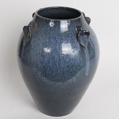 Sale Photo Thumbnail #412: Lot 412 chinese navy blue porcelain amphora pot