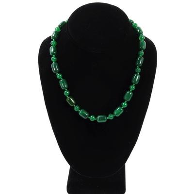 Sale Photo Thumbnail #79: Lot 79 beautiful chinese jade style beaded necklace