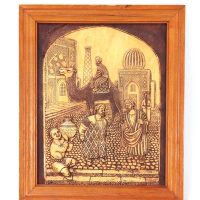 Sale Photo Thumbnail #270: Lot 270 arabic bonce carved street scene