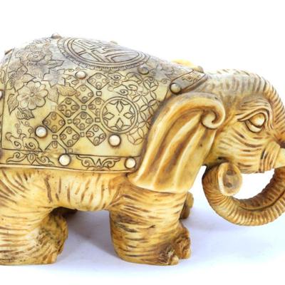 Sale Photo Thumbnail #352: Lot 352 heavy chinese cast elephant