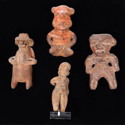 Sale Photo Thumbnail #156: Lot 156 4 ancient pre columbian figures