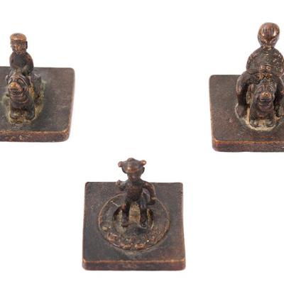 Sale Photo Thumbnail #388: Lot 388 trio of chinese stamp seals