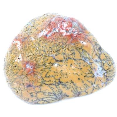 Sale Photo Thumbnail #200: Lot 200 raw yellow dendritic moss opal