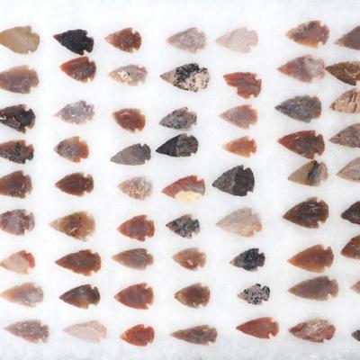 Sale Photo Thumbnail #52: Lot 52 collection of 81 arrowheads