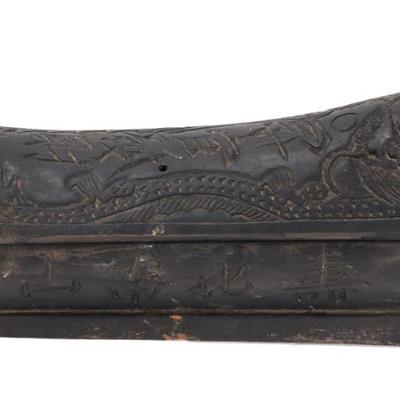 Sale Photo Thumbnail #380: Lot 380 chinese wood carved incense holder burner