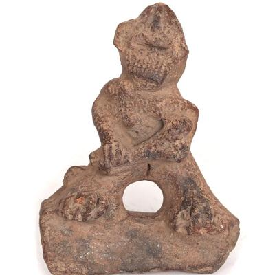 Sale Photo Thumbnail #485: Lot 486 african gnome like terracotta figure bura peoples