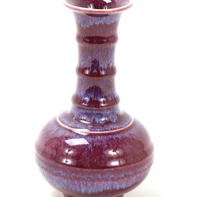 Sale Photo Thumbnail #355: Lot 355 lovely chinese flambe glazed vase