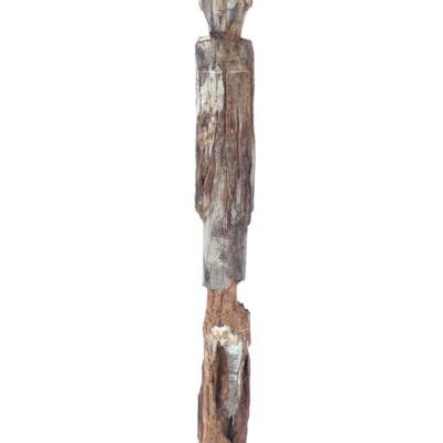 Sale Photo Thumbnail #498: Lot 499 tall wood carved spirit or guardian figure