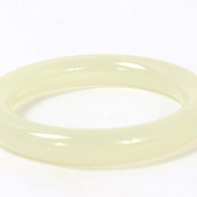 Sale Photo Thumbnail #87: Lot 87 chinese white jade style bangle bracelet
